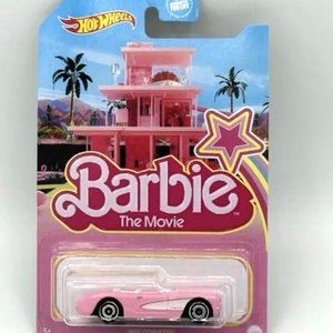 HOT WHEELS BARBIE SCREEN TIME CARS. 1956 CORVETTE BARBIE CONVERTIBLE (one)